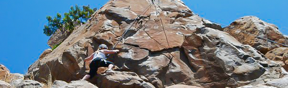 Climbers on rock face at Mission Trails